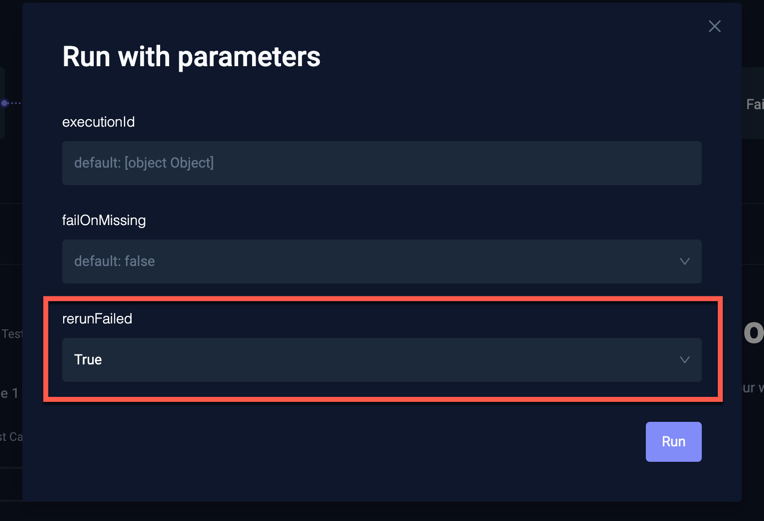 Rerun Failed Tests Config